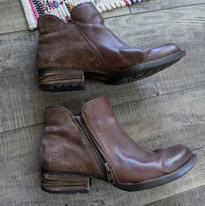 Born Brown Leather Ankle Boots Sz. 6.5